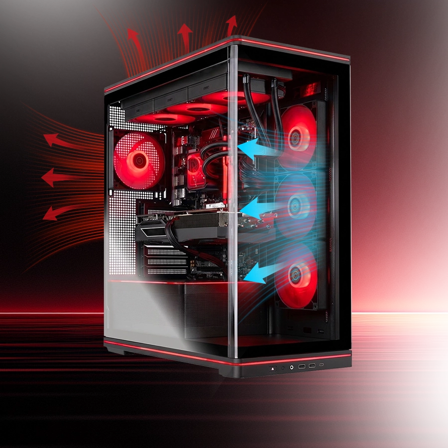 Blaze 5 advanced cooling system with excellent airflow.