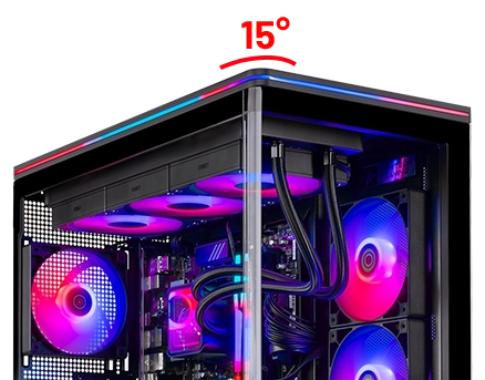 15-degree curved tempered glass.