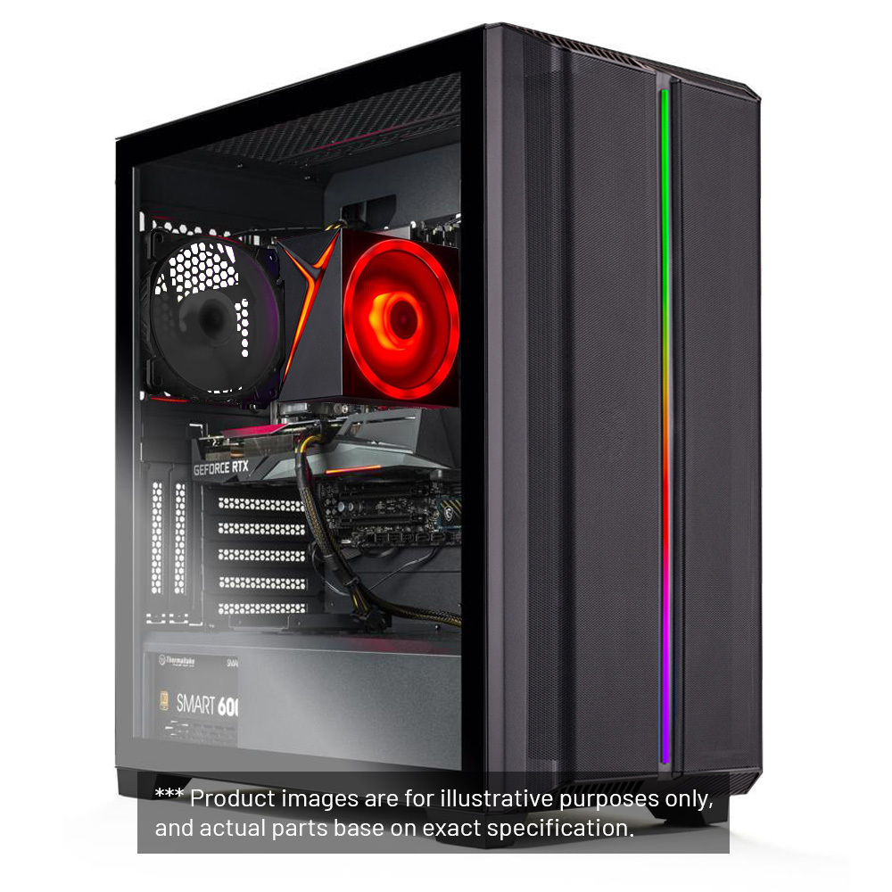 Siege 4 Gaming PC - Intel Intel i5 10400F, Nvidia Nvidia RTX 3060 - Front View