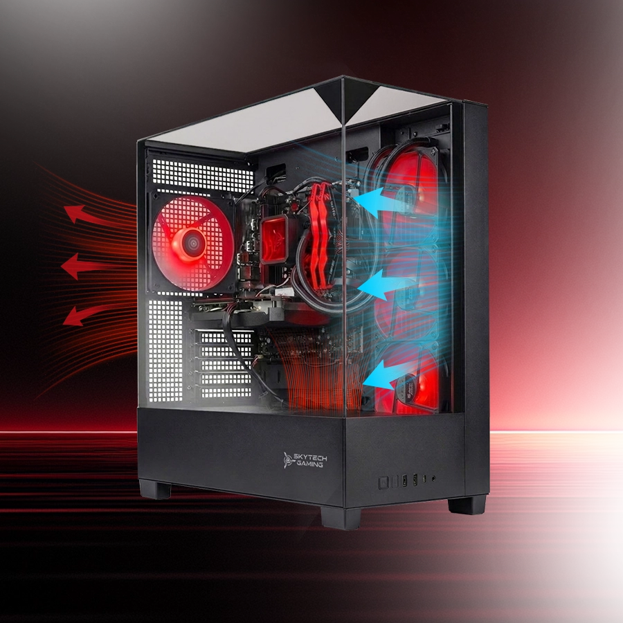 Shadow 5 advanced cooling system with excellent airflow