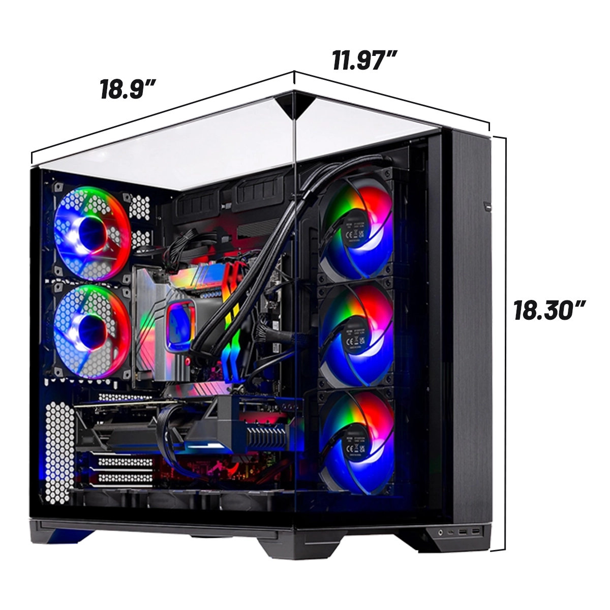 O11 Vision Gaming PC - AMD AMD R7 9850X3D, AMD AMD Radeon 9070 XT - Thumbnail 2