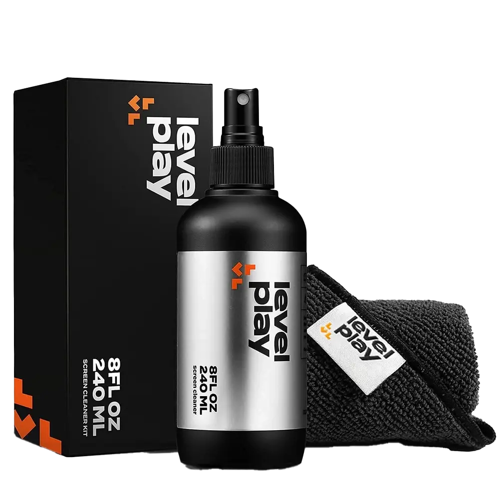 Levelplay Screen Cleaner Kit - Streak-Free Touchscreen & Monitor Cleaner with Microfiber Cloth (8.1 fl oz)