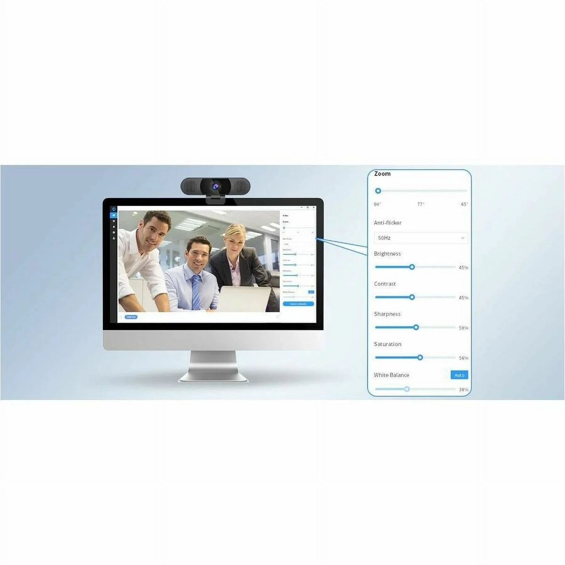 eMeet C980 Pro 4k - Plug & Play 3-in-1 Webcam With 4k Lens, Four Noise Reduction Mics, Two 1w Speakers, And Magnetic Privacy Cover. 60&deg;-98&deg; Adjustable Field Of View With Auto Low (emc8bu-ld) - Thumbnail 3