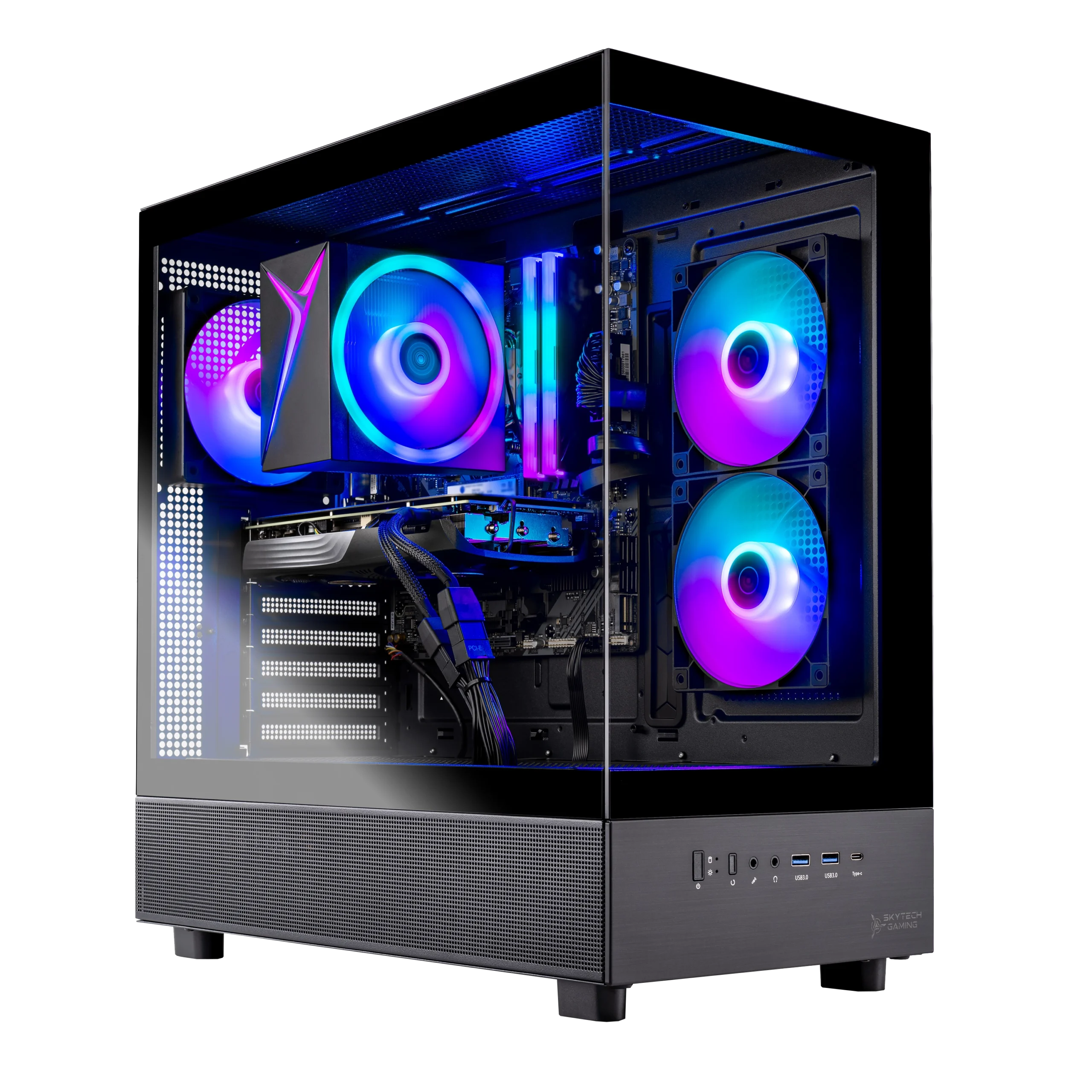 Azure3 Gaming PC - AMD AMD R5 9600X, Nvidia Nvidia RTX 4060 - Front View