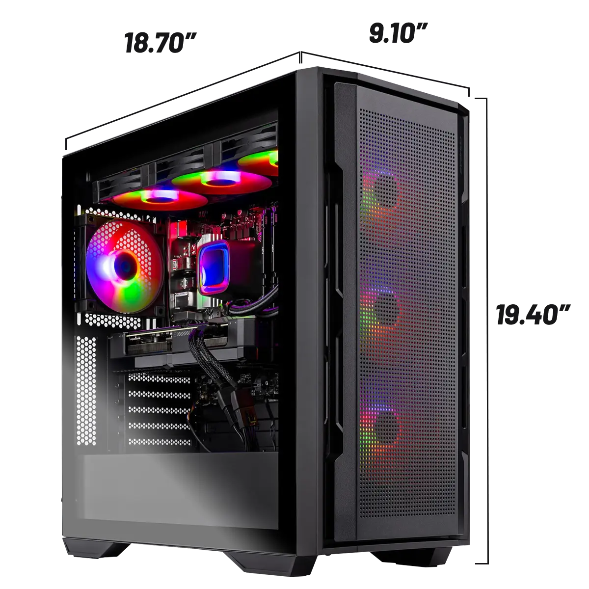 Rampage Gaming PC - AMD AMD R7 7800X3D, Nvidia Nvidia RTX 5070 12GB - Thumbnail 2