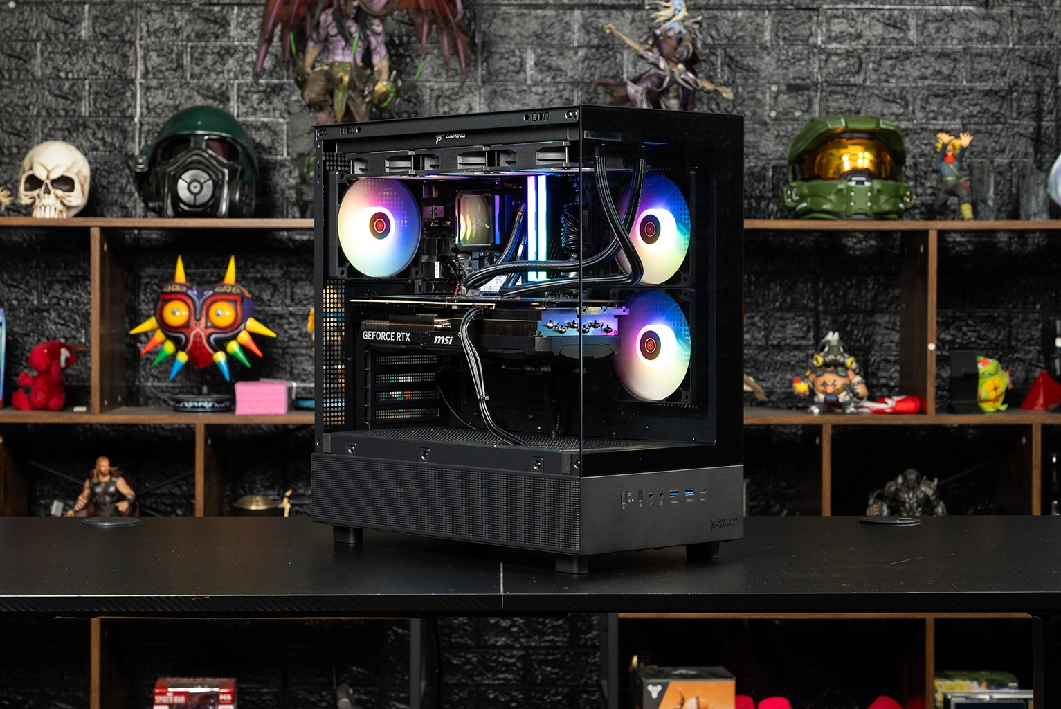 An Azure 3 Gaming PC setup on a desk