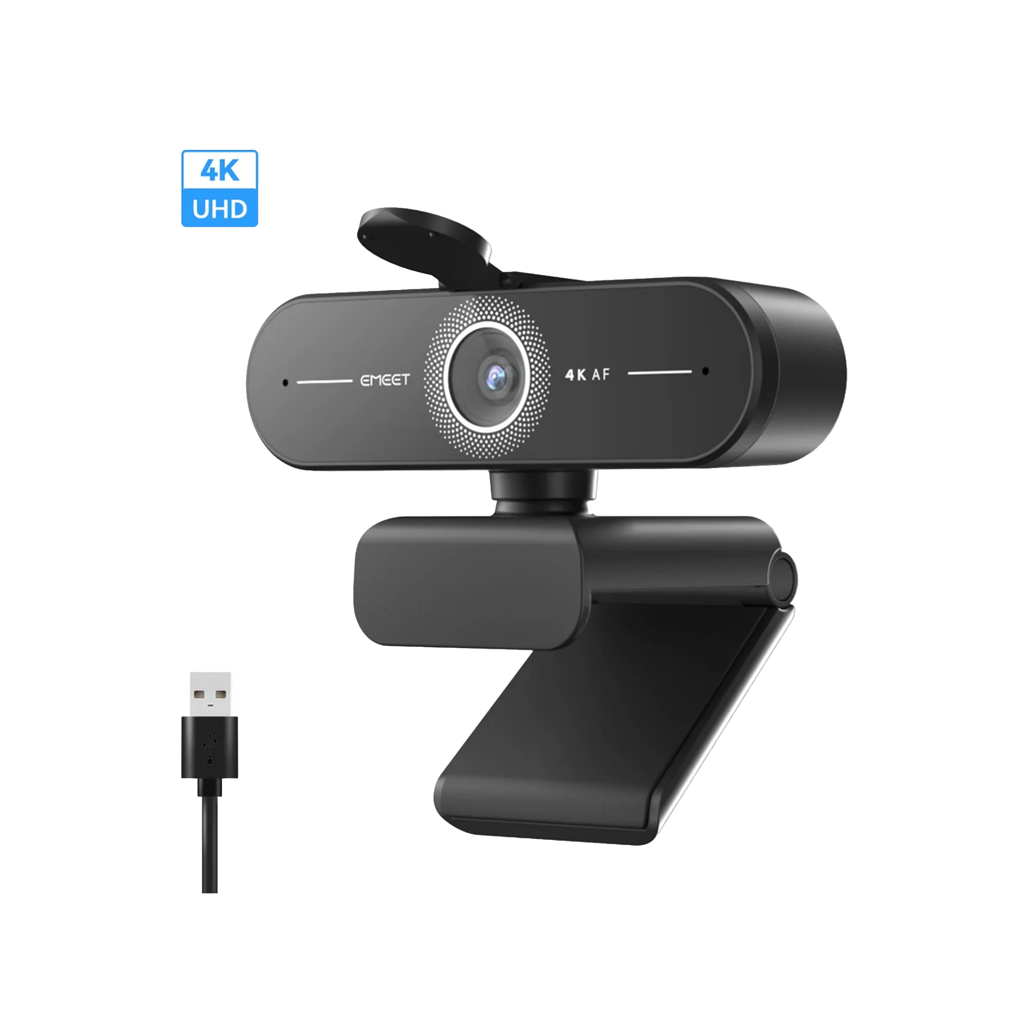 eMeet SmartCam C60E Ultra HD 4K/2K/1080P Webcam with Auto Focus - Black EMC6EU-LD