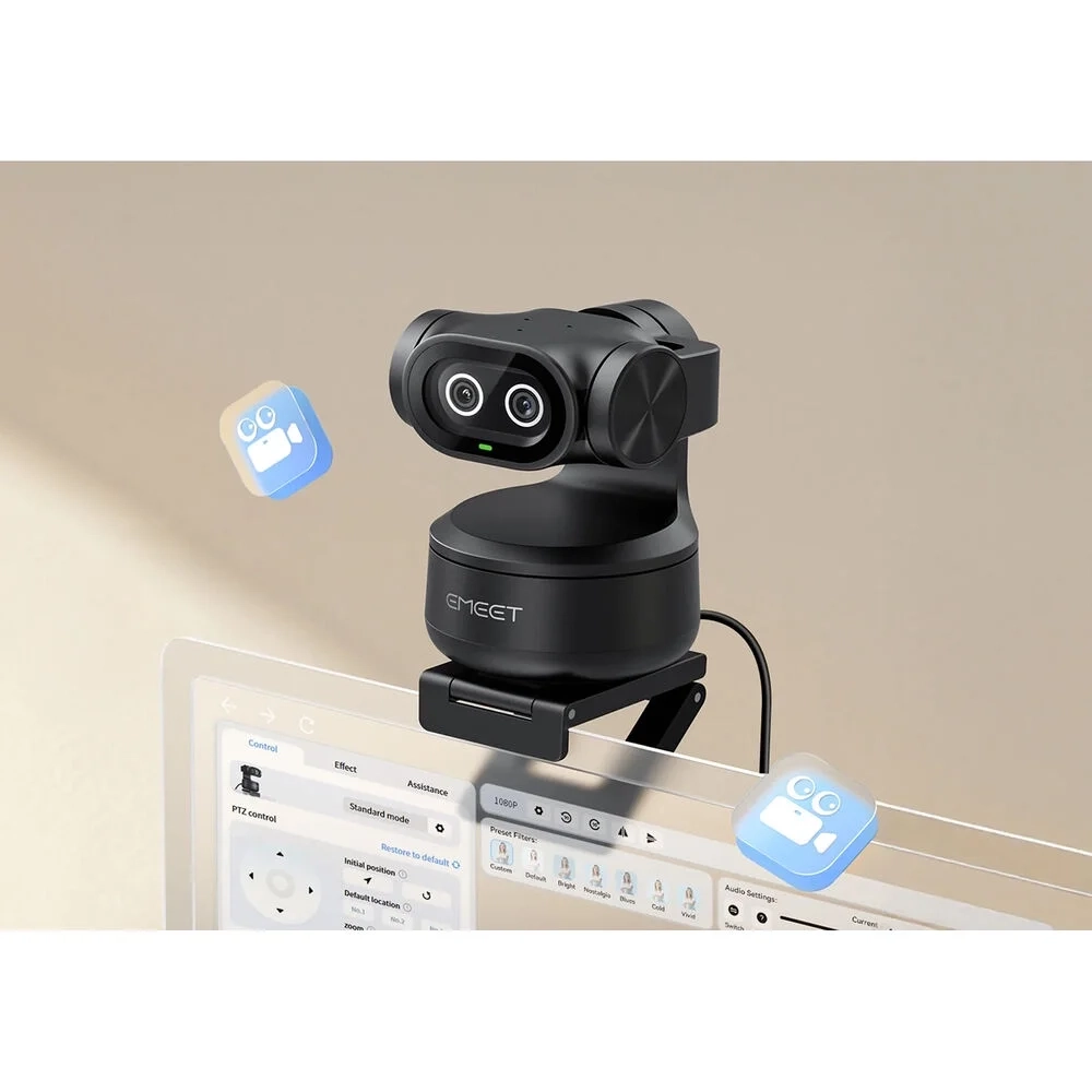EMEET PIXY 4K AI Dual-Lens PTZ Webcam with Gesture - Thumbnail 3