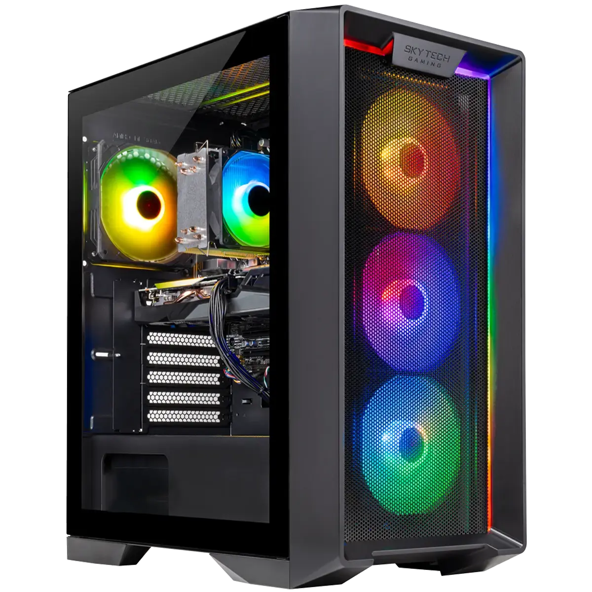 Nebula Gaming PC - Intel Intel i3 12100F, Nvidia Nvidia GTX 1650 - Front View
