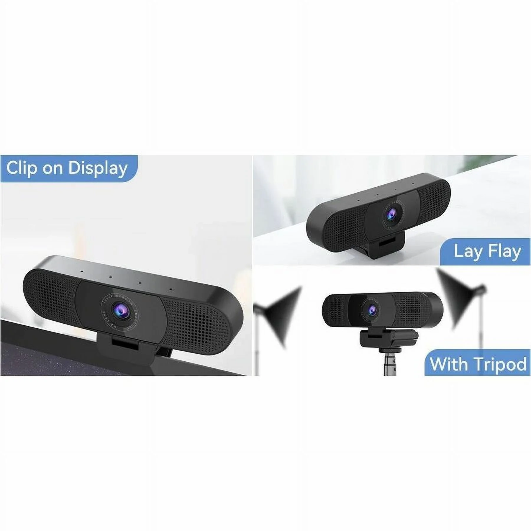 eMeet C980 Pro 4k - Plug & Play 3-in-1 Webcam With 4k Lens, Four Noise Reduction Mics, Two 1w Speakers, And Magnetic Privacy Cover. 60&deg;-98&deg; Adjustable Field Of View With Auto Low (emc8bu-ld) - Thumbnail 2