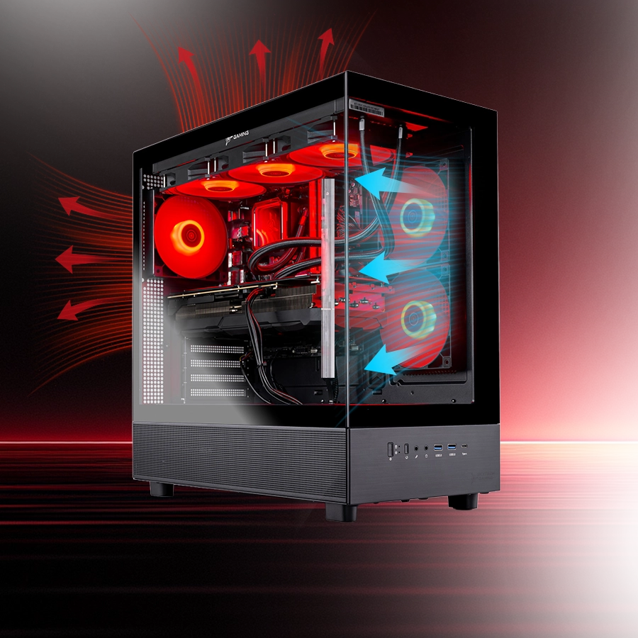 Azure 3 advanced cooling system with excellent airflow.